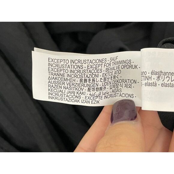 Zara Womens Long Dress Large Black Sequined Long Sleeve High Neck 4772/252 NWOT - Picture 9 of 16